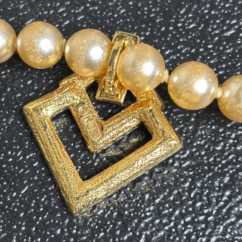 Vintage Kjl Kenneth Jay Lane Elegant Gold Pearl N… - image 7